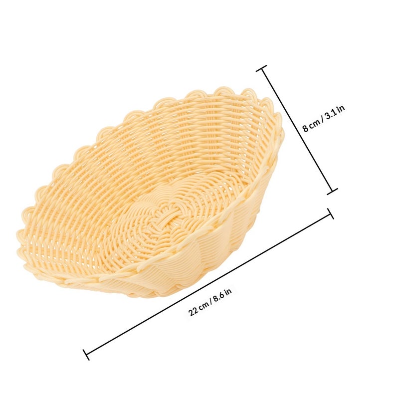 2Pcs Bread Basket Fruit Baskets Woven Bread Basket Bread Serving Basket - Image 2