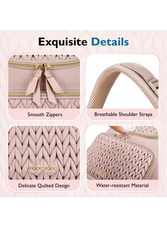 MOMMORE mommore Diaper Bag Small Diaper Backpack Stylish Toddler Baby Mini Maternity Bags Travel Backpacks with Insulated Pockets, Changing Pad, Stroller Straps  - Image 4