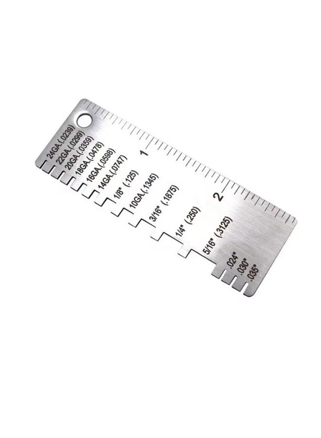 Stainless Steel Dual Sided Wire Gauge Tool Silvery Round Wire And Rectangle Thickness Gauge - Image 5
