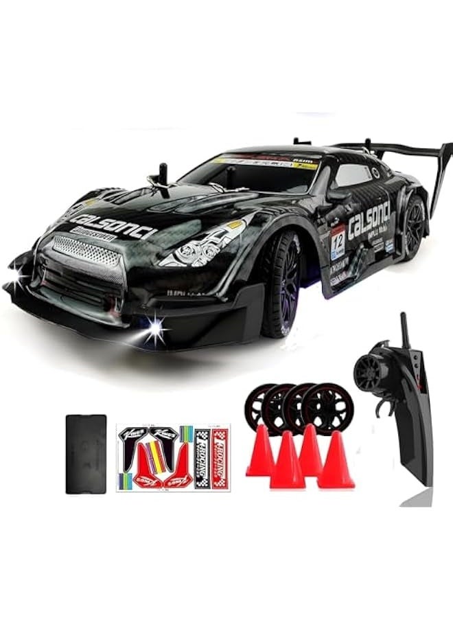 1:14 RC Drift Car 2.4GHz 4WD LED Lights 20+KM/H High Speed Remote Control Car, Infinitely Variable Speed Drift Car Toys for Adults and Kids  - Image 1