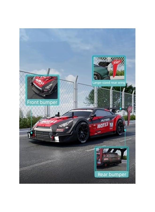 1:14 RC Drift Car 2.4GHz 4WD LED Lights 20+KM/H High Speed Remote Control Car, Infinitely Variable Speed Drift Car Toys for Adults and Kids  - Image 2