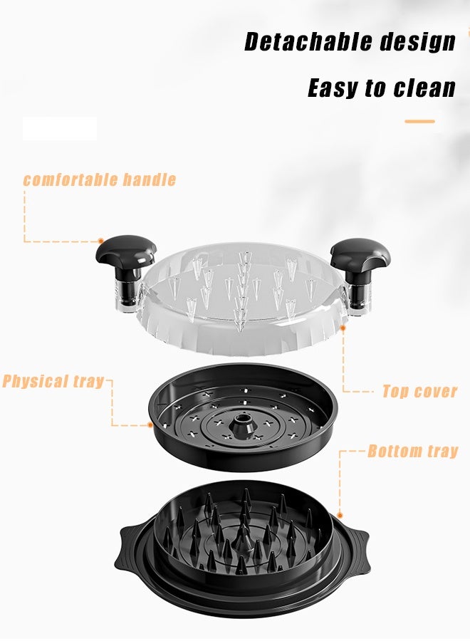 HOMESTAR Chicken Grinder for Chicken Breast Grinder with Visible Meat Shredder Machine, Strong Anti-Slip Strip, Ergonomic Handle, BPA Free  Easy to Clean (Black) - Image 4