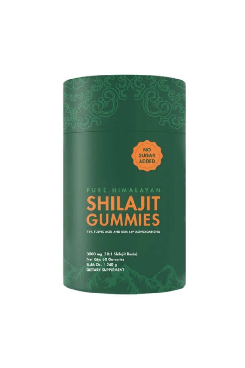 ShilaVigor Shilajit Gummies with KSM-66 Ashwagandha – 3.5x Bioavailability & Enhanced Absorption – Energy, Focus & Vitality Support - Image 1
