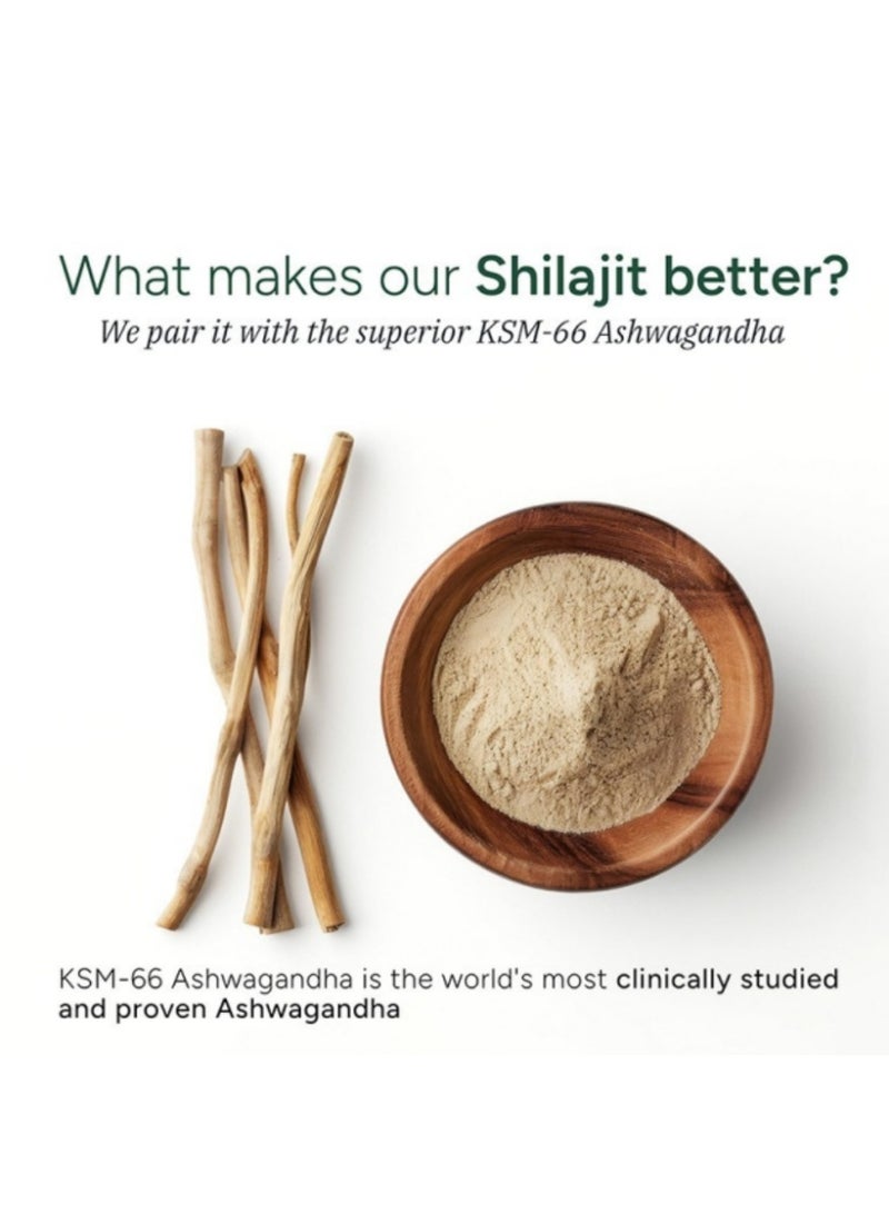 ShilaVigor Shilajit Gummies with KSM-66 Ashwagandha – 3.5x Bioavailability & Enhanced Absorption – Energy, Focus & Vitality Support - Image 4