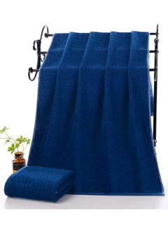 MAXQON Beach Towel - 100% Cotton 600 GSM Over Sized (90x180cm), Highly Absorbent Bath Sheet For Pool, Beach, Fitness, Sports, Yoga, Color-Blue  - Image 1