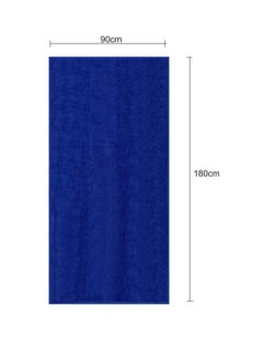 MAXQON Beach Towel - 100% Cotton 600 GSM Over Sized (90x180cm), Highly Absorbent Bath Sheet For Pool, Beach, Fitness, Sports, Yoga, Color-Blue  - Image 3