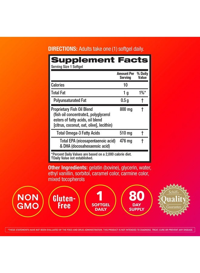 Megared Fish Oil Supplement 800Mg Per Serving Megared Advanced 6X Absorption Epa  Dha Omega 3 Fatty Acid Softgels 80Cnt Box Phopholipids Supports Brain Eye Joint  Heart Health  - Image 3