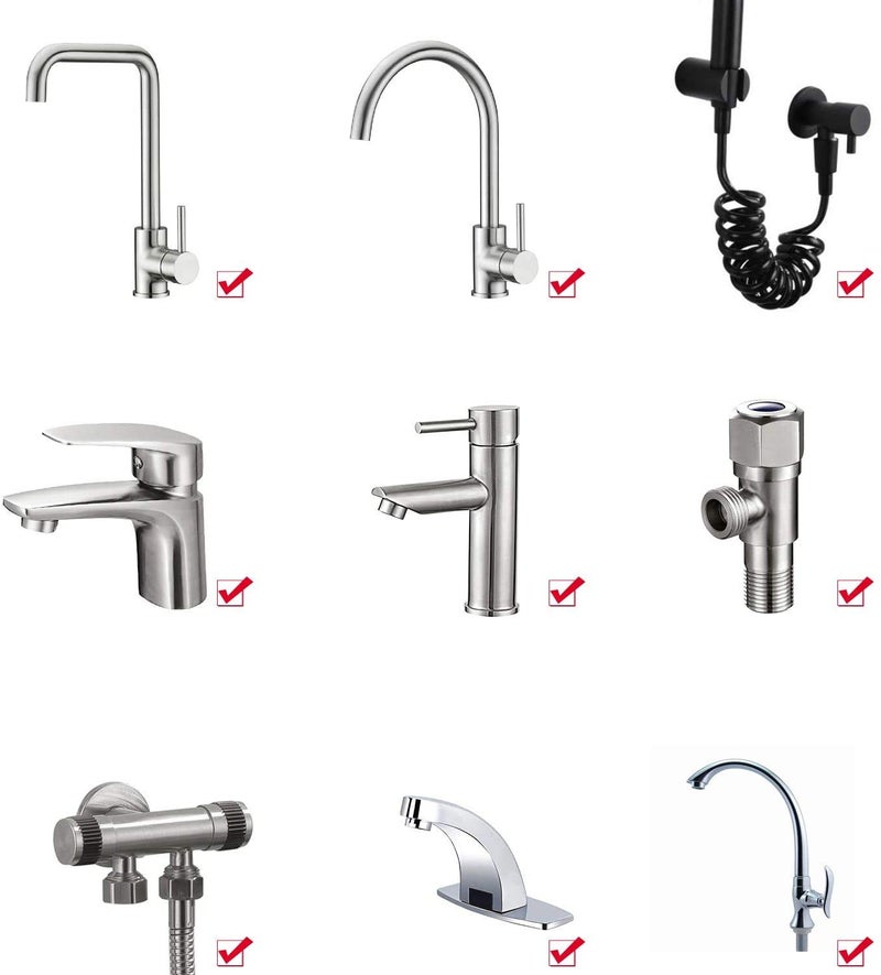SIYANSHU Movable Faucet Sprayer Head with Hose 360 Degree Swivel Kitchen Sink Faucet Nozzle Replacement Anti Splash Tap Booster Shower and Water Saving Faucet for Kitchen Pack of1 - Image 5