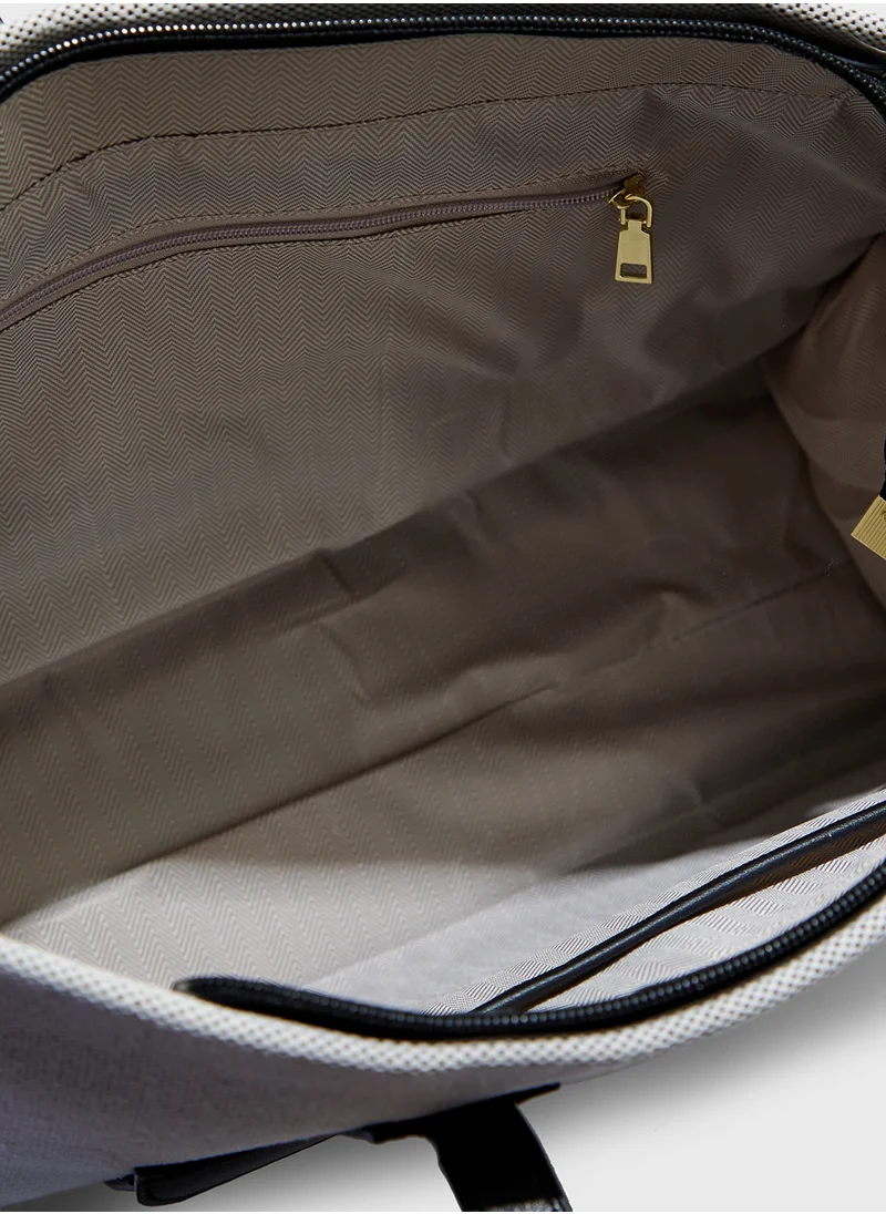 ELLA Color Block Multi Pocket Tote Bag