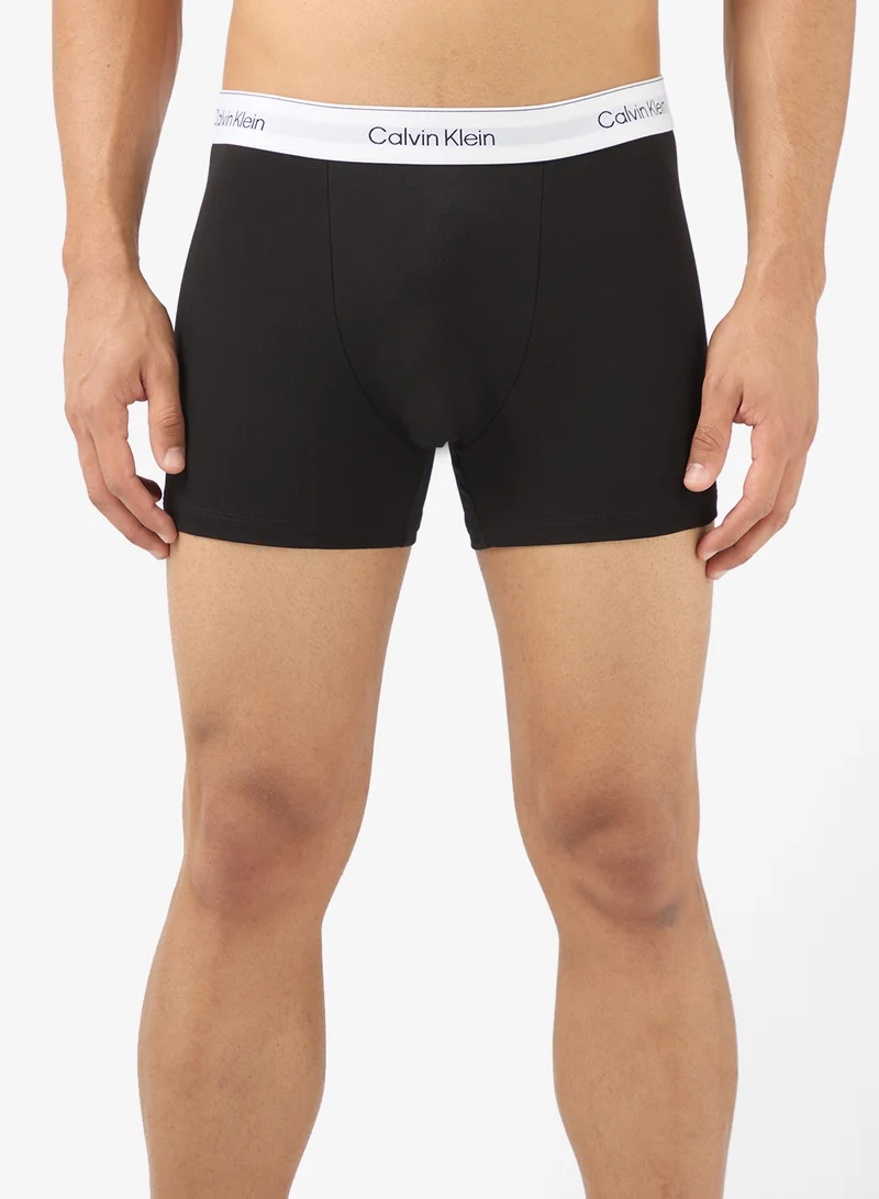 CALVIN KLEIN 3 Pack Relaxed Dart Trunks - Icon Cotton Stretch