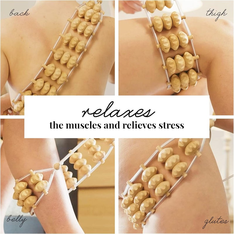 Tuuli Accessories  Back Massager with Rollers and Rope MultiFunctional Back Roller and Neck Massager Eases Muscle Tension and Supports Skin Health Muscle Roller 472 inches - Image 5