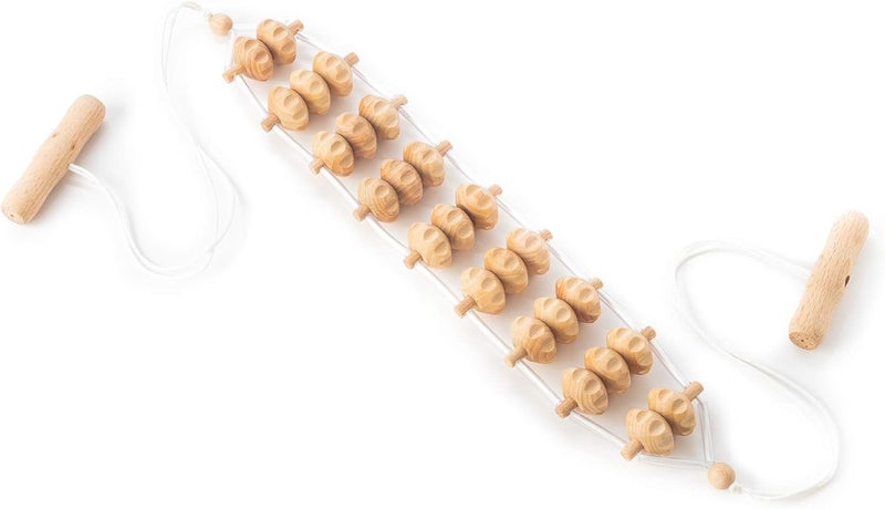 Tuuli Accessories  Back Massager with Rollers and Rope MultiFunctional Back Roller and Neck Massager Eases Muscle Tension and Supports Skin Health Muscle Roller 472 inches - Image 2