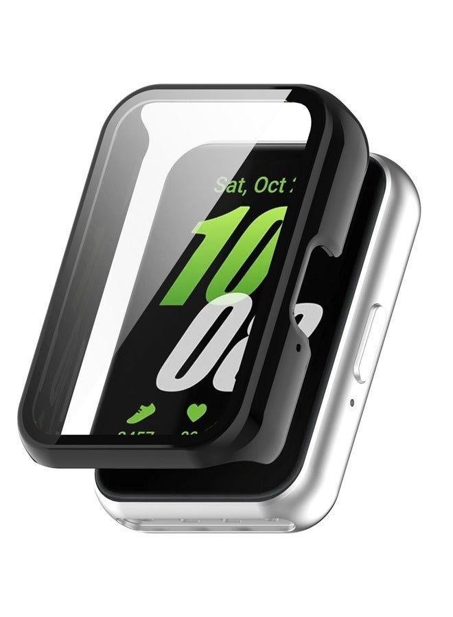 Nova future Protective Case Suitable for Samsung Galaxy Fit 3 Case Hard PC Case with Tempered Glass Screen Protectors Full Protective Cover(Black) - Image 2