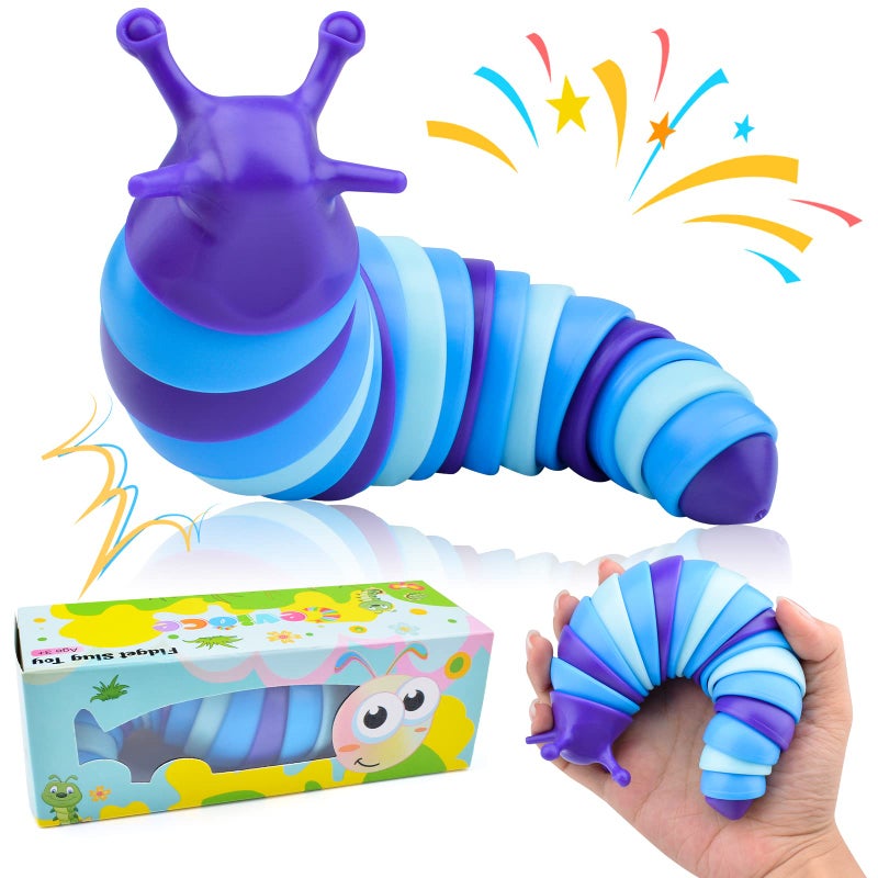 Cevioce Easter Basket Stuffers Gifts for Toddler Kids Sensory Slug Fidget Toys, Fidget Slug Toys for Adult & Kid Party Favors, 1 PC Autism Sensory Toys for Autistic Children, Travel Toys for 3+ A - Image 1