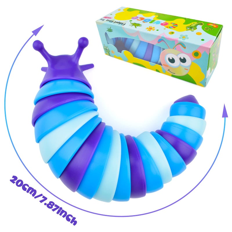 Cevioce Easter Basket Stuffers Gifts for Toddler Kids Sensory Slug Fidget Toys, Fidget Slug Toys for Adult & Kid Party Favors, 1 PC Autism Sensory Toys for Autistic Children, Travel Toys for 3+ A - Image 3