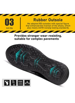 JIANKUN Steel Toe Shoes for Men Lightweight Safety Shoes Comfortable Puncture Proof Slip On Indestructible Work Shoes and Fashion Sneakers.  - Image 5
