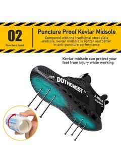 JIANKUN Steel Toe Shoes for Men Lightweight Safety Shoes Comfortable Puncture Proof Slip On Indestructible Work Shoes and Fashion Sneakers.  - Image 4