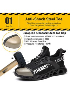JIANKUN Steel Toe Shoes for Men Lightweight Safety Shoes Comfortable Puncture Proof Slip On Indestructible Work Shoes and Fashion Sneakers.  - Image 3