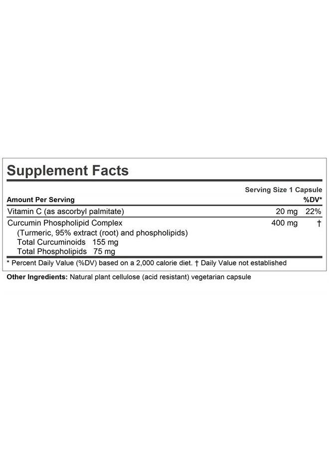 Andrew Lessman - Turmeric 400-240 Capsules – 95% Curcuminoids as Phospholipid Complex for Optimum Benefits and Greater Absorption, High Potency Standardized Extract, Small Easy to Swallow Capsules - Image 1