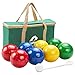 ApudArmis 90mm Bocce Balls Set Lighter Outdoor Bocce Game for BackyardLawnBeach Set of 8 Soft PE Balls 1 Pallino Nylon Carrying Case Measuring Tape for Teens Beginners - Image 3