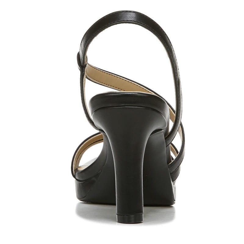 Naturalizer Womens Brenta Strappy Slip On Platform Dress Sandal,Black Smooth,5.5M - Image 5