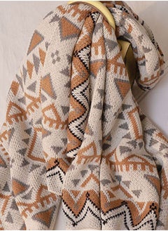 Y&D Sofa Blanket Combination Beige/Brown/Grey 130x150cm  - Image 2