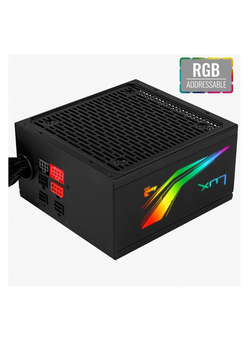 AeroCool AeroCool LUX RGB 550M Semi-Modular 80 PLUS Bronze Power Supply  - Image 3
