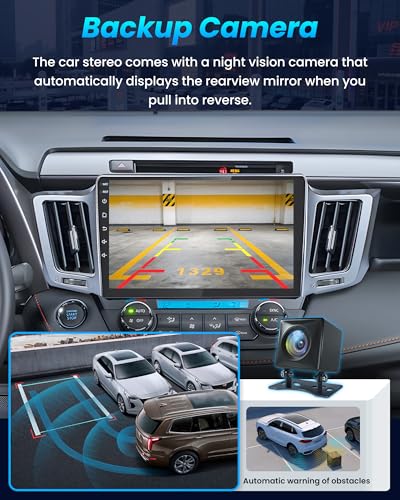 Jufodrca [8 Core + 64GB] Car Radio for Toyota RAV4 2013-2018: 10.1 Inch HD Touchscreen RAV4 Stereo Support Wireless Carplay Android Auto Bluetooth 5G Wi-Fi AM FM GPS SWC DSP Mirror Link Backup Camera - Image 5