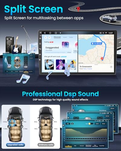 Jufodrca [8 Core + 64GB] Car Radio for Toyota RAV4 2013-2018: 10.1 Inch HD Touchscreen RAV4 Stereo Support Wireless Carplay Android Auto Bluetooth 5G Wi-Fi AM FM GPS SWC DSP Mirror Link Backup Camera - Image 3
