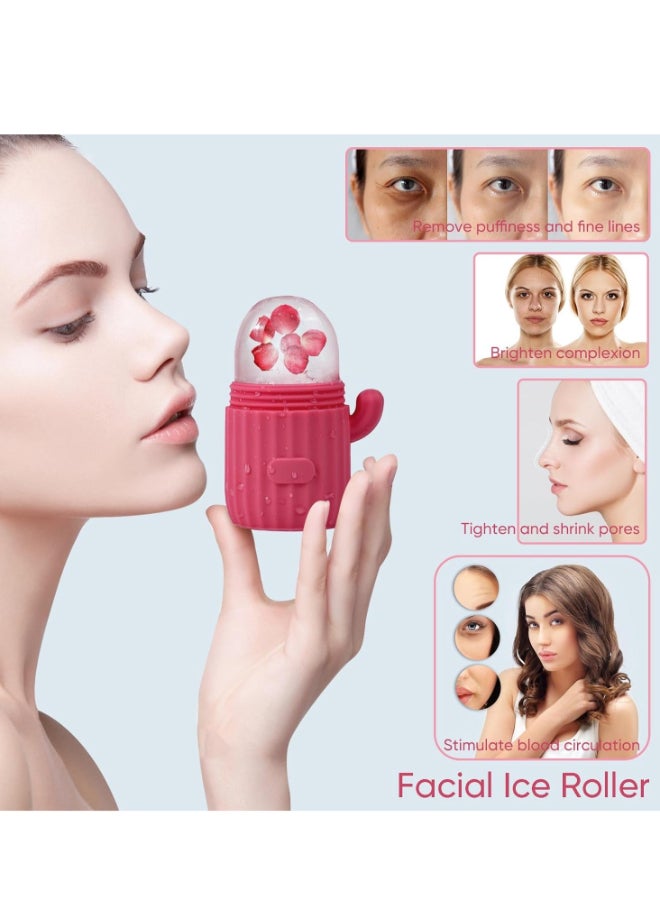 general Ice Cube Roller for Face,2 Pack of Face Ice Mold,Cactus Face Icer for Skin Care,Ice Holder for Face Summer Gift (Pink and Purple) - Image 5