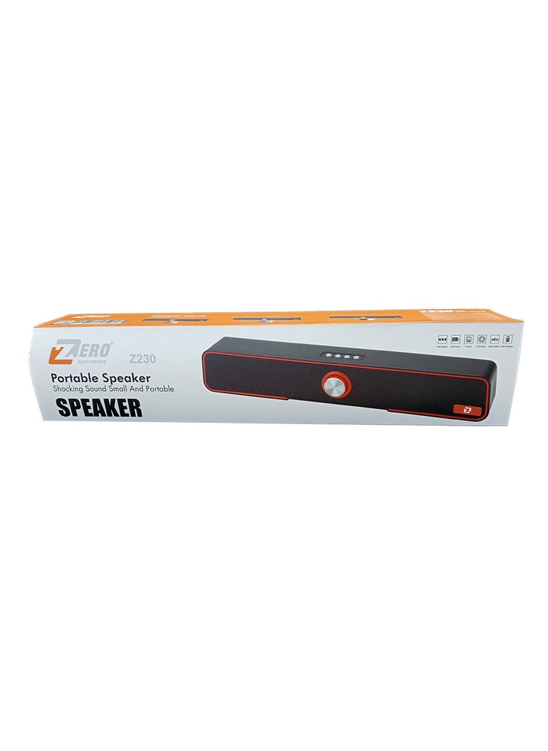 مضخم صوت  - منفذ بطاقة الذاكرة - منفذ USB وجهاز التحكم عن بعد موديل Z-230 أسود