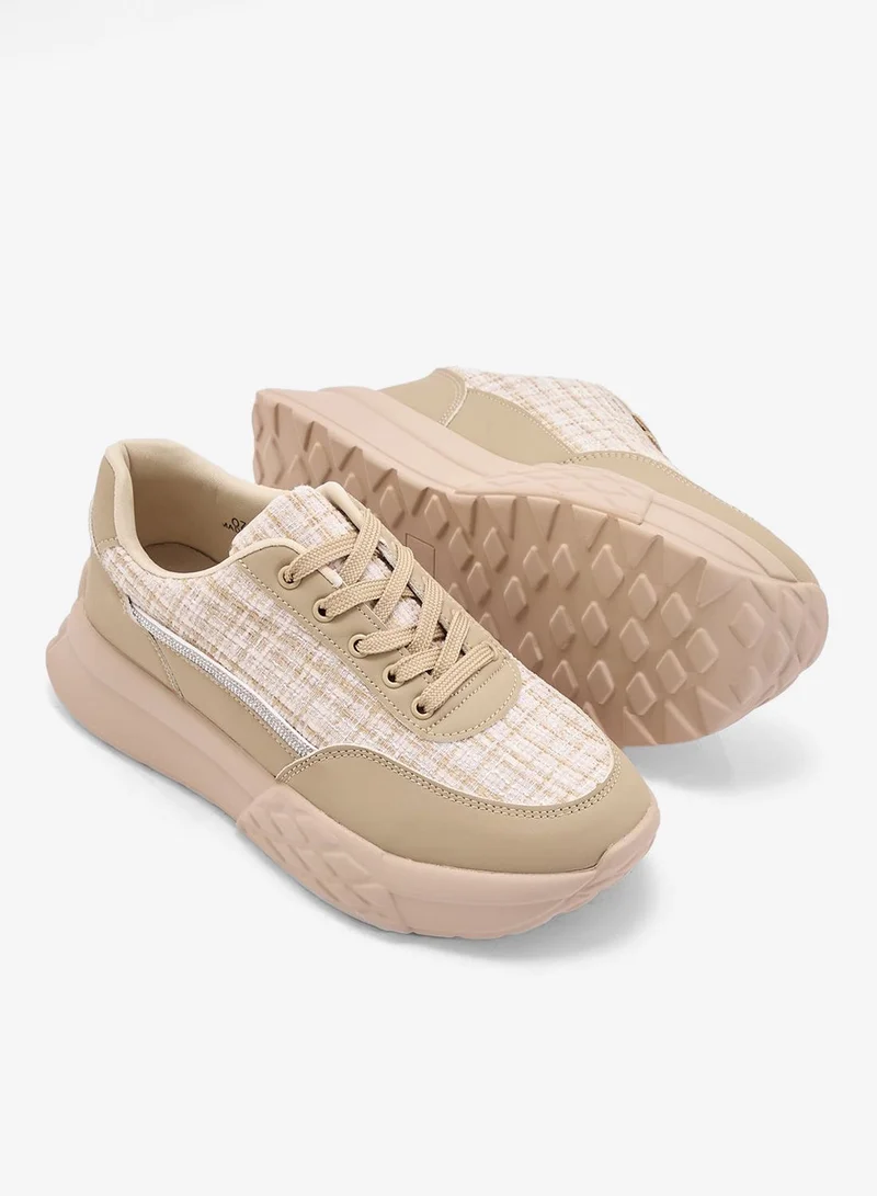 OZZO  Tweed Chunky Sneaker for Women | Best Price UAE