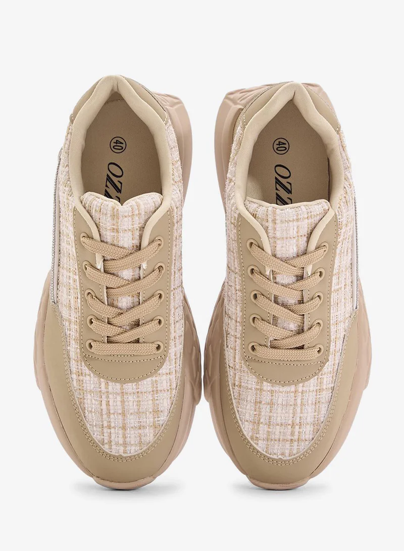 OZZO  Tweed Chunky Sneaker for Women | Best Price UAE