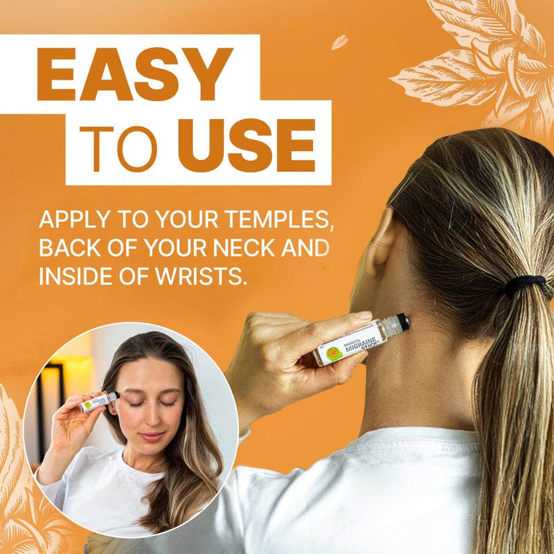 Basic Vigor Migrastil Migraine Support Kit with Migraine Stick, Capsules & Nausea Inhaler. Made in The USA - Image 3