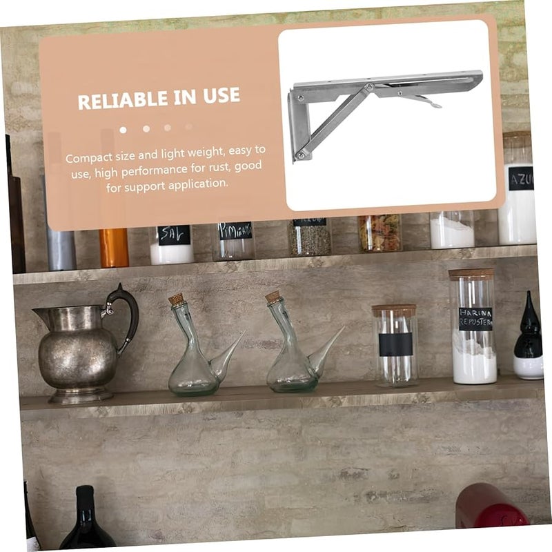 Heavy Duty Metal Shelf Brackets For Wall Industrial Household Storage Support Black - Image 4