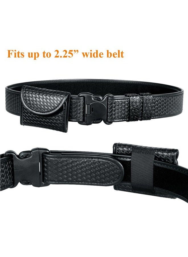 TAFTACFR Double Glove Pouch Police Firefighter EMS EMT Paramedic Medical Disposable Gloves Holder for 2 and 2.25" Duty Belt (Basketweave Artificial Leather) - Image 3