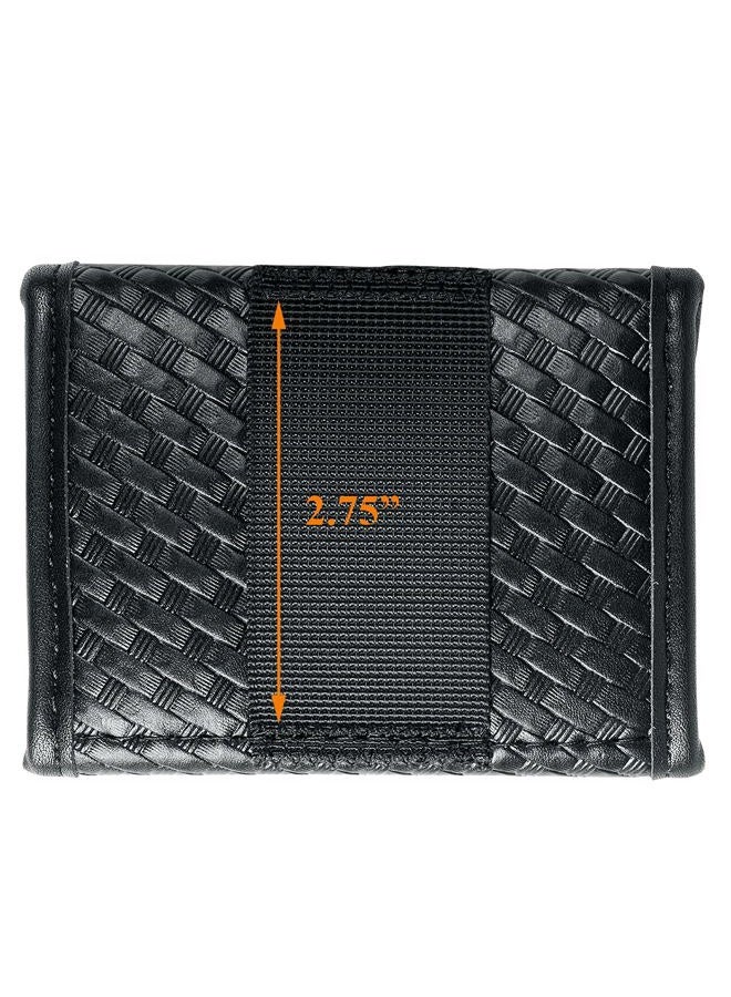 TAFTACFR Double Glove Pouch Police Firefighter EMS EMT Paramedic Medical Disposable Gloves Holder for 2 and 2.25" Duty Belt (Basketweave Artificial Leather) - Image 5