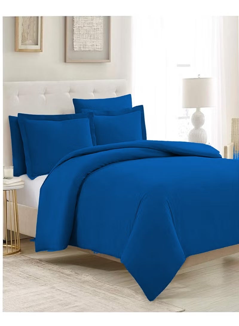CONTEXT Twin Size Blue Soft Wrinkle Free Microfiber Bedding 1pcs Duvet Cover 175X228 cm with 1 Pcs Pillow Sham Cover 50X66 cm