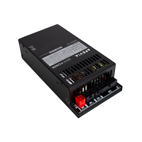 Apevia ITX-PFC500W Mini ITX/Flex ATX / 1U 500W Fully Modular Power Supply, Full Range Active PFC 90-264V, AC for POS AIO System Desktop Gaming Server Small Form Factor (Flex ITX) Computer PSU - Image 1