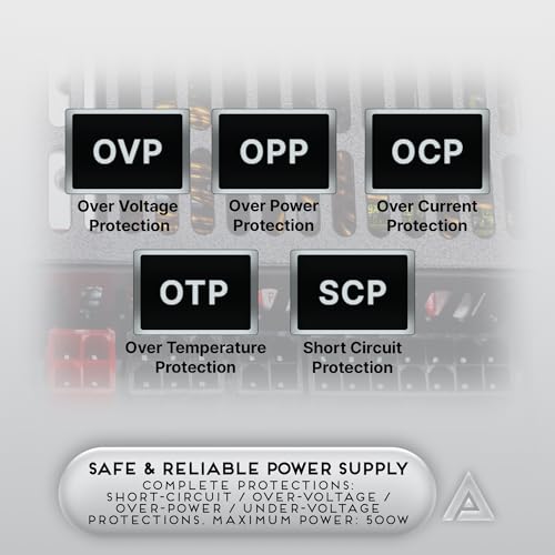 Apevia ITX-PFC500W Mini ITX/Flex ATX / 1U 500W Fully Modular Power Supply, Full Range Active PFC 90-264V, AC for POS AIO System Desktop Gaming Server Small Form Factor (Flex ITX) Computer PSU - Image 4