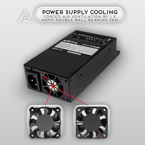 Apevia ITX-PFC500W Mini ITX/Flex ATX / 1U 500W Fully Modular Power Supply, Full Range Active PFC 90-264V, AC for POS AIO System Desktop Gaming Server Small Form Factor (Flex ITX) Computer PSU - Image 5