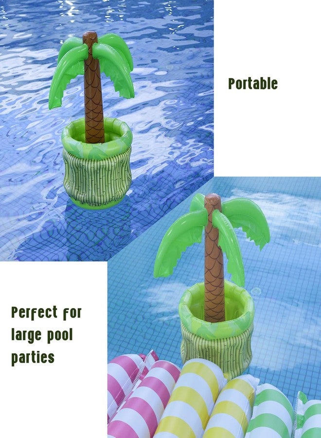 FUTUREPLUSX Inflatable Palm Tree Cooler, 25" Inflatable Drink Holder for Summer Pool Blow Up Palm Tree Cooler for Luau Hawaiian Tropical Party Decorations, Outdoor Beach Party Supplies - Image 5