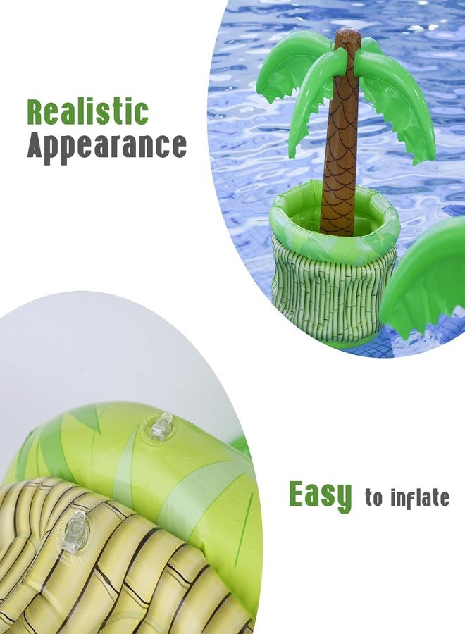 FUTUREPLUSX Inflatable Palm Tree Cooler, 25" Inflatable Drink Holder for Summer Pool Blow Up Palm Tree Cooler for Luau Hawaiian Tropical Party Decorations, Outdoor Beach Party Supplies - Image 4