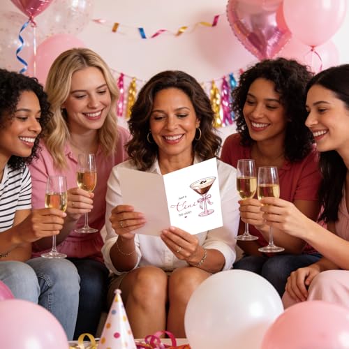 Amorista Just a Tini Bit Older Birthday Card, Funny Espresso Martini Birthday Card Gifts for Women Best Friend Bestie Sister Daughter Wife Her, Birthday Gifts Decorations for 21st 30th 40th 50th - Image 2