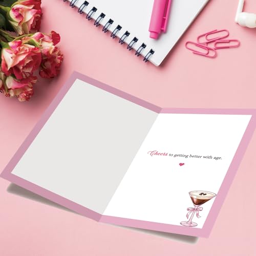 Amorista Just a Tini Bit Older Birthday Card, Funny Espresso Martini Birthday Card Gifts for Women Best Friend Bestie Sister Daughter Wife Her, Birthday Gifts Decorations for 21st 30th 40th 50th - Image 3