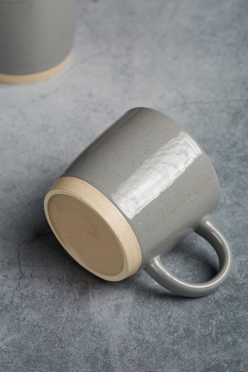 famiware Coffee Mugs for 6 12 oz Mug Set Dringking Cup with Handle for Coffee Tea Cocoa Milk Milkyway serise Dark Gray - Image 4