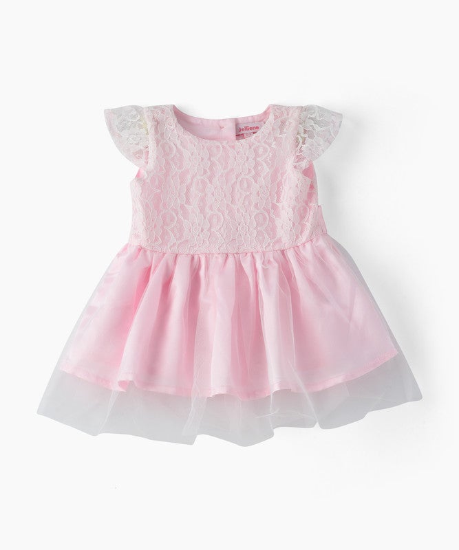 JELLIENE BABY GIRL PARTY FLORAL DRESS - Image 1