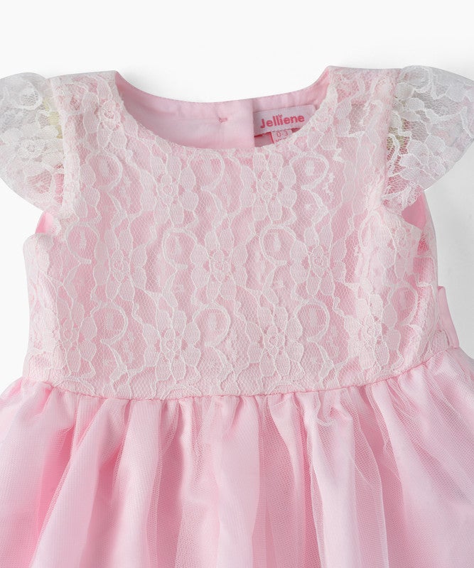 JELLIENE BABY GIRL PARTY FLORAL DRESS - Image 3