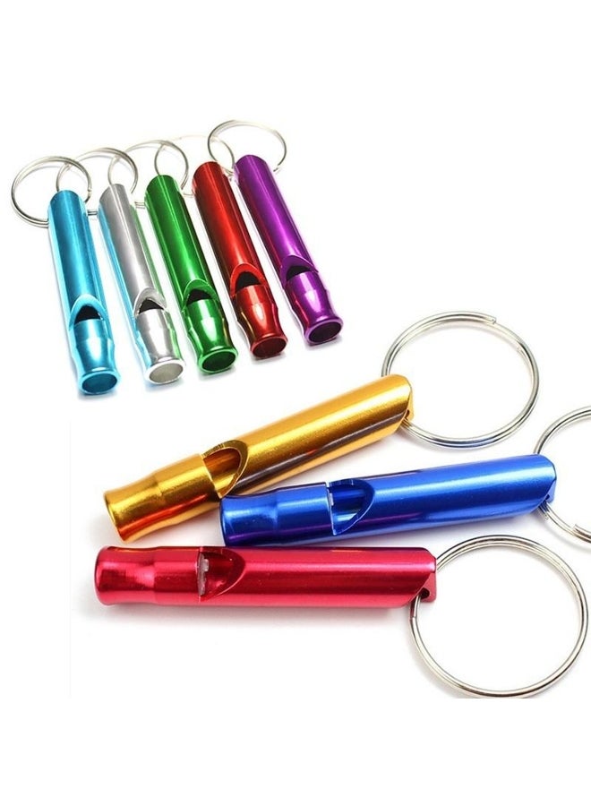 Generic 4Pcs/Set Aluminum Alloy Small Whistle Key Ring Keychain for Outdoor Survival Camping Emergency Sport - Image 3