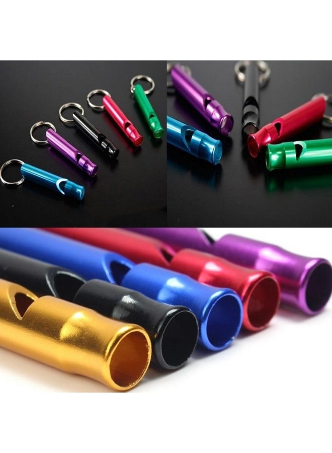 Generic 4Pcs/Set Aluminum Alloy Small Whistle Key Ring Keychain for Outdoor Survival Camping Emergency Sport - Image 2
